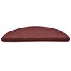 vidaXL Stair Mats 30 pcs 56x17x3 cm Bordeaux Half Round