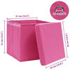 vidaXL Storage Boxes with Lids 10 pcs Pink 32x32x32 cm Fabric