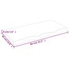 vidaXL Bathroom Countertop 80x40x(2-4) cm Untreated Solid Wood