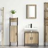 vidaXL Bathroom Furniture Set with Shelf 3 pcs Brown Engineered wood