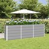 vidaXL Planter Light Grey 240 x 40 x 75 cm Steel