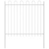 vidaXL Garden Fence White 1.7 x 1.5 m Powder-coated Steel