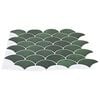 vidaXL Fish Scale Tile 10 pcs Dark Green 30 x 30 cm