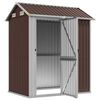vidaXL Garden Shed Brown 192x152.5x237 cm Galvanised Steel