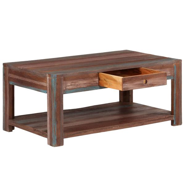 vidaXL Coffee Table Solid Wood Vintage 88x50x38 cm