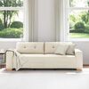 vidaXL Sofa Beige 221 x 78 x 80 cm Linen