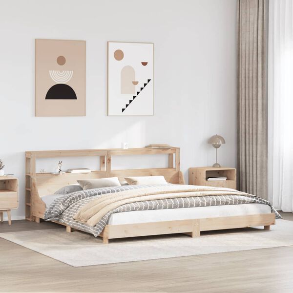 vidaXL Bed Frame without Mattress 180x200 cm Super King Solid Wood Pine