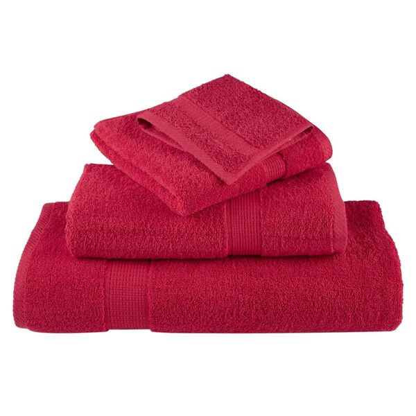 vidaXL Premium Bath Towels "SOLUND" 4 pcs Red 100x150 cm 600 gsm