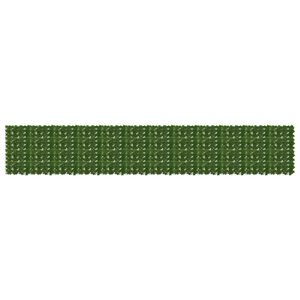 vidaXL Balcony Screen with Leaves Green 600 x 100 cm