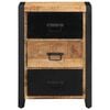 vidaXL Drawer Cabinet 50x35x70 cm Solid Rough Wood Mango