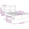 vidaXL Bed Frame with Drawer White 140 x 190 cm Engineer Wood