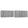 vidaXL Hanging TV Cabinet Grey Sonoma 2 pcs 60x30x30 cm Engineered Wood