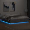 vidaXL Bed Frame with LED without Mattress Concrete Grey 200x200 cm