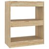 vidaXL Book Cabinet/Room Divider Sonoma Oak 60x30x72 cm
