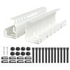 vidaXL Under Desk Cable Management Tray 2 pcs White 43 x 9 x 11.5 cm