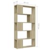 vidaXL Book Cabinet Room Divider Sonoma Oak 80x24x155 cm Engineered Wood