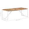 vidaXL Dining Table 200x90x76 cm Solid Acacia and Mango Wood