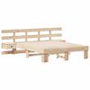 vidaXL Bed Frame with Headboard Brown 120 x 190 cm Solid Pine Wood