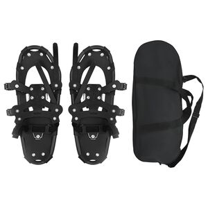 vidaXL 3 in 1 Snowshoes Black 53.5 x 21 cm Aluminum and HDPE