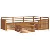 vidaXL Outdoor Sofa Set 5 pcs Natural Solid Acacia Wood