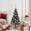 vidaXL Christmas Tree with 150 LEDs with Stand Black 120 cm PVC