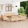 vidaXL 13 Piece Garden Lounge Set Solid Pinewood
