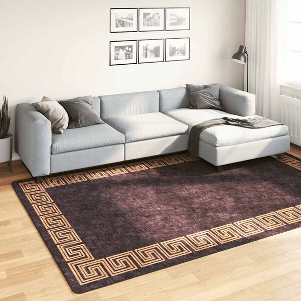 vidaXL Rug Washable 190x300 cm Black and Gold