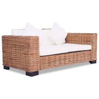 vidaXL 2-Seater Sofa Natural Rattan