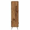 vidaXL Highboard Old Wood 69.5 x 31 x 115 cm Engineered Wood and Glass