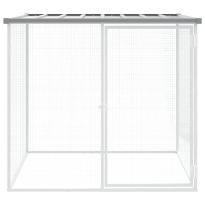 vidaXL Chicken Cage with Roof Light Grey 103x98x90 cm Galvanised Steel