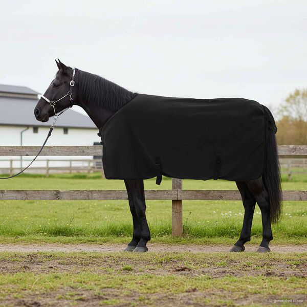 vidaXL Horse Blanket Black 75 cm Polyester