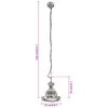 vidaXL Pendant Lighting 25x25x136 cm Aluminium