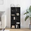 vidaXL CD Cabinets 2 pcs Black 21x16x93.5 cm Engineered Wood