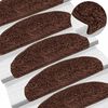vidaXL Stair Mats 20 pcs 65x21x4 cm Brown Half Round Large