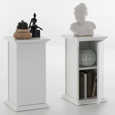 FMD Accent Table with Door 57.4cm White