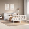 vidaXL Bookcase Bed without Mattress White 120x200 cm Solid Wood Pine