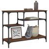 vidaXL Console Table with Shelves Brown Oak 100x35x75 cm