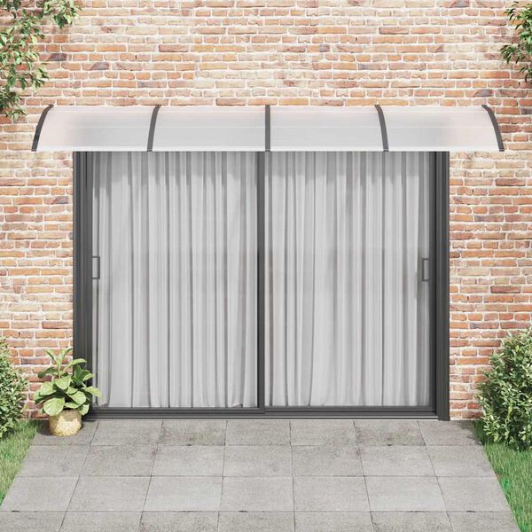 vidaXL Door Canopy Black 350x100 cm Polycarbonate