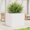 vidaXL Garden Planter White 80x80x68.5 cm Solid Wood Pine