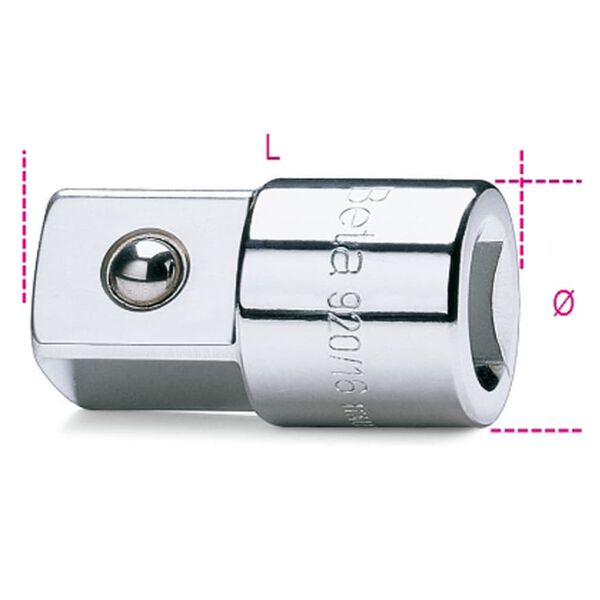Beta Tools Adaptor 920/16 1/2 Female and 3/4 Male Drives