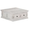 vidaXL Coffee Table White 70x70x30 cm Solid Mango Wood