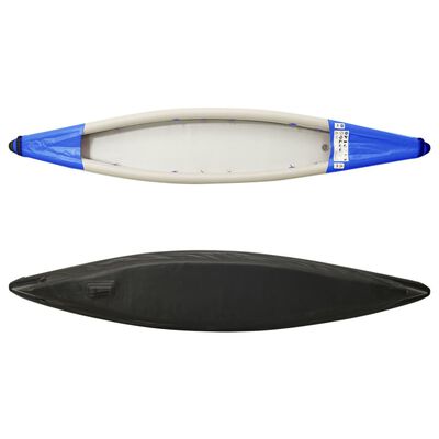 vidaXL Inflatable Kayak Blue 375x72x31 cm Polyester
