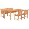 vidaXL 4 Piece Garden Dining Set Solid Wood Teak