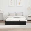 vidaXL Ottoman Bed Frame Black Oak 203 x 140 x 25 cm Engineered Wood