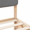 vidaXL Bed Frame with Upholstered Headboard Light Grey 90 x 200 cm