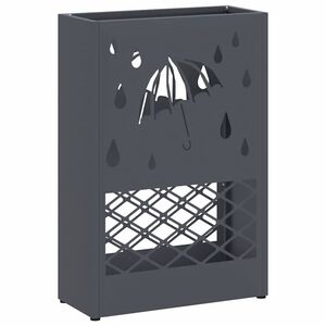 vidaXL Umbrella Stand Anthracite 28 x 12 x 41 cm Steel