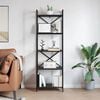 vidaXL Bookshelf Black Oak 56 x 34 x 171 cm Engineered Wood