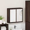 vidaXL Bathroom Mirror Cabinet Brown Oak 65x20x60 cm Engineered Wood