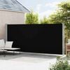vidaXL Patio Retractable Side Awning 200x600 cm Black