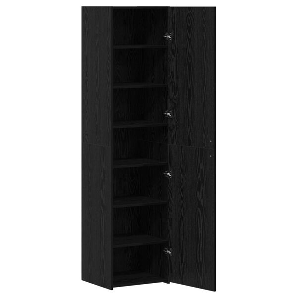 vidaXL Highboard 2 pcs Black Oak 45 x 42.5 x 185 cm
